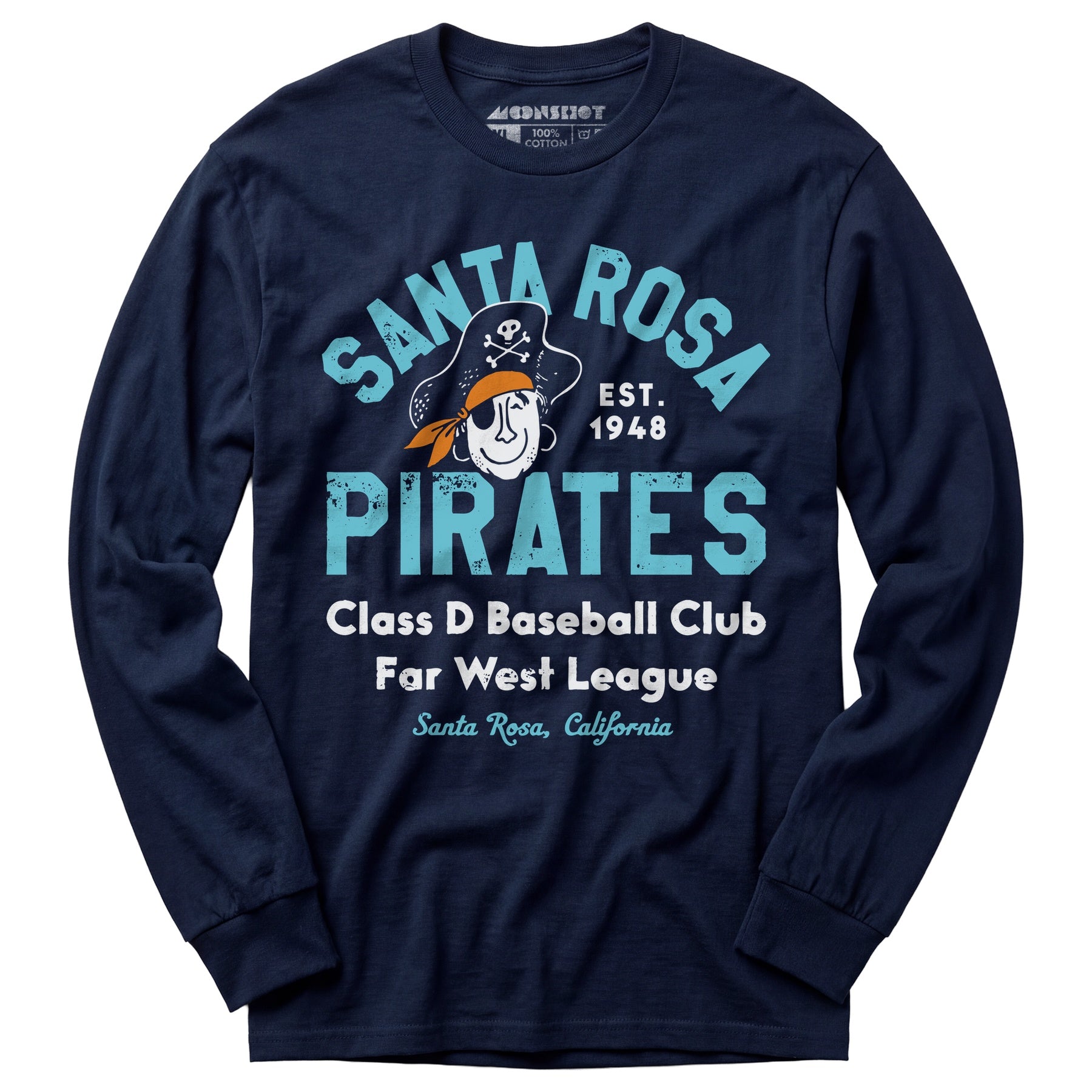 Santa Rosa Pirates - California - Vintage Defunct Baseball Teams - Long Sleeve T-Shirt