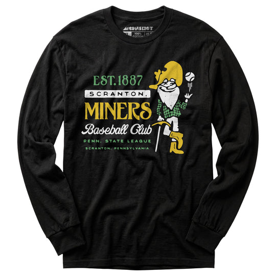 Scranton Miners - Pennsylvania - Vintage Defunct Baseball Teams - Long Sleeve T-Shirt