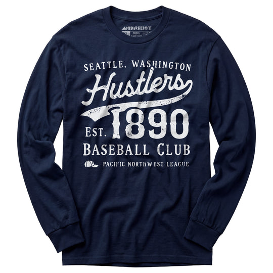 Seattle Hustlers - Washington - Vintage Defunct Baseball Teams - Long Sleeve T-Shirt