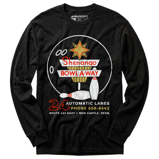 Shenango Bowl-a-Way - New Castle, PA - Vintage Bowling Alley - Long Sleeve T-Shirt
