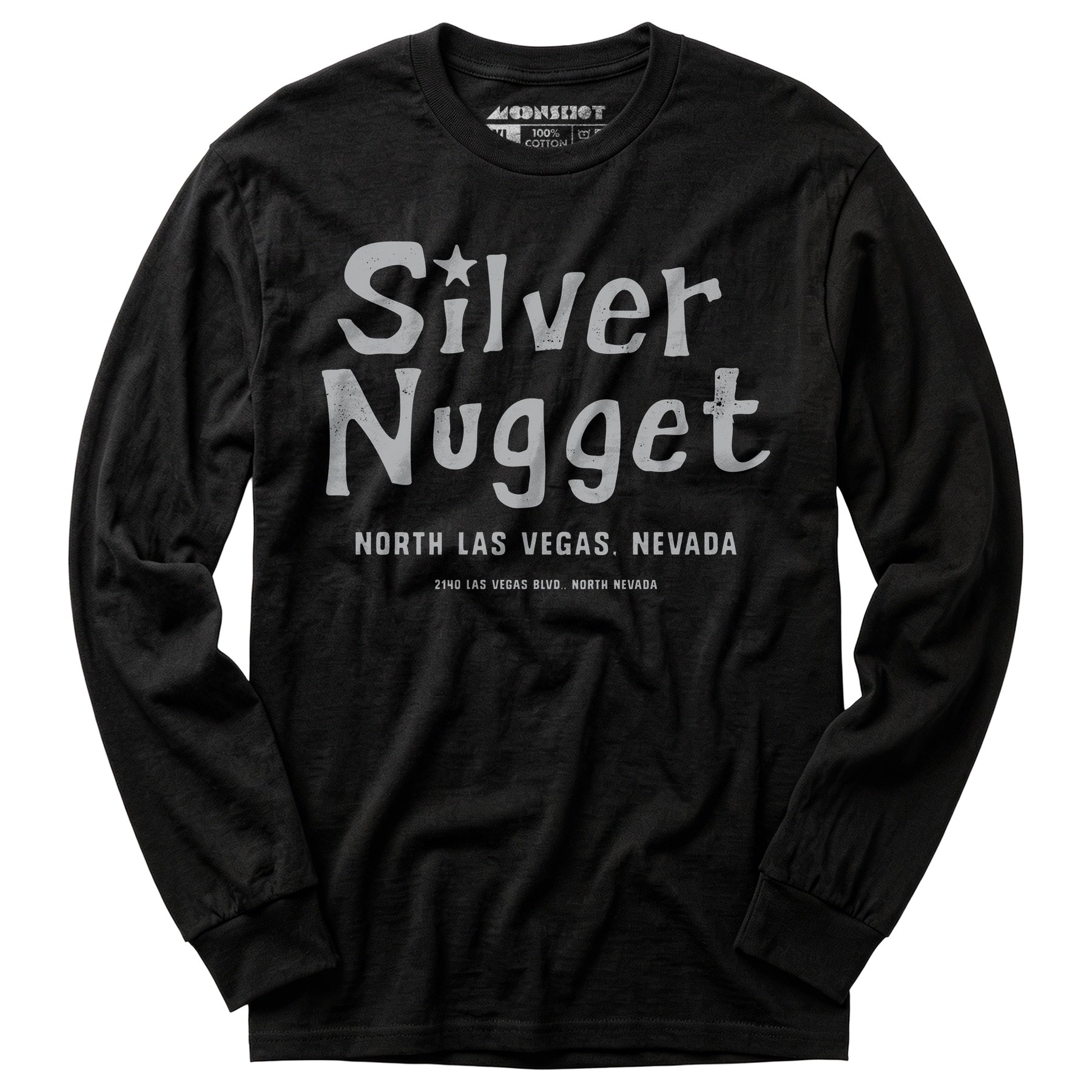 Silver Nugget v2 - Vintage Las Vegas - Long Sleeve T-Shirt