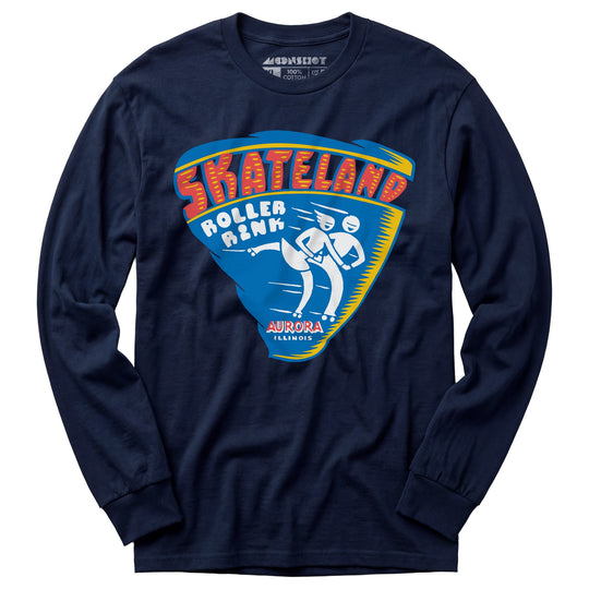 Skateland - Aurora, IL - Vintage Roller Rink - Long Sleeve T-Shirt