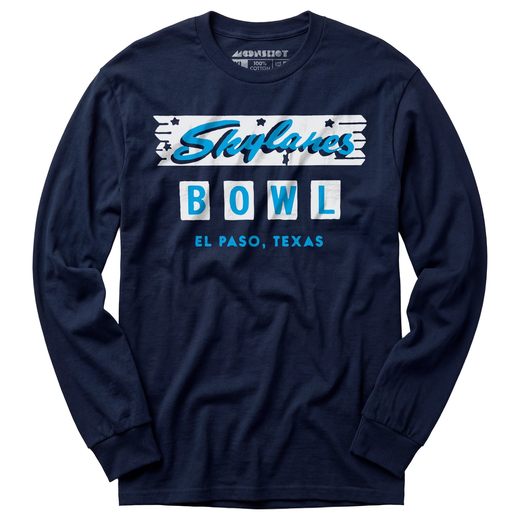Skylanes Bowl - El Paso, TX - Vintage Bowling Alley - Long Sleeve T-Shirt