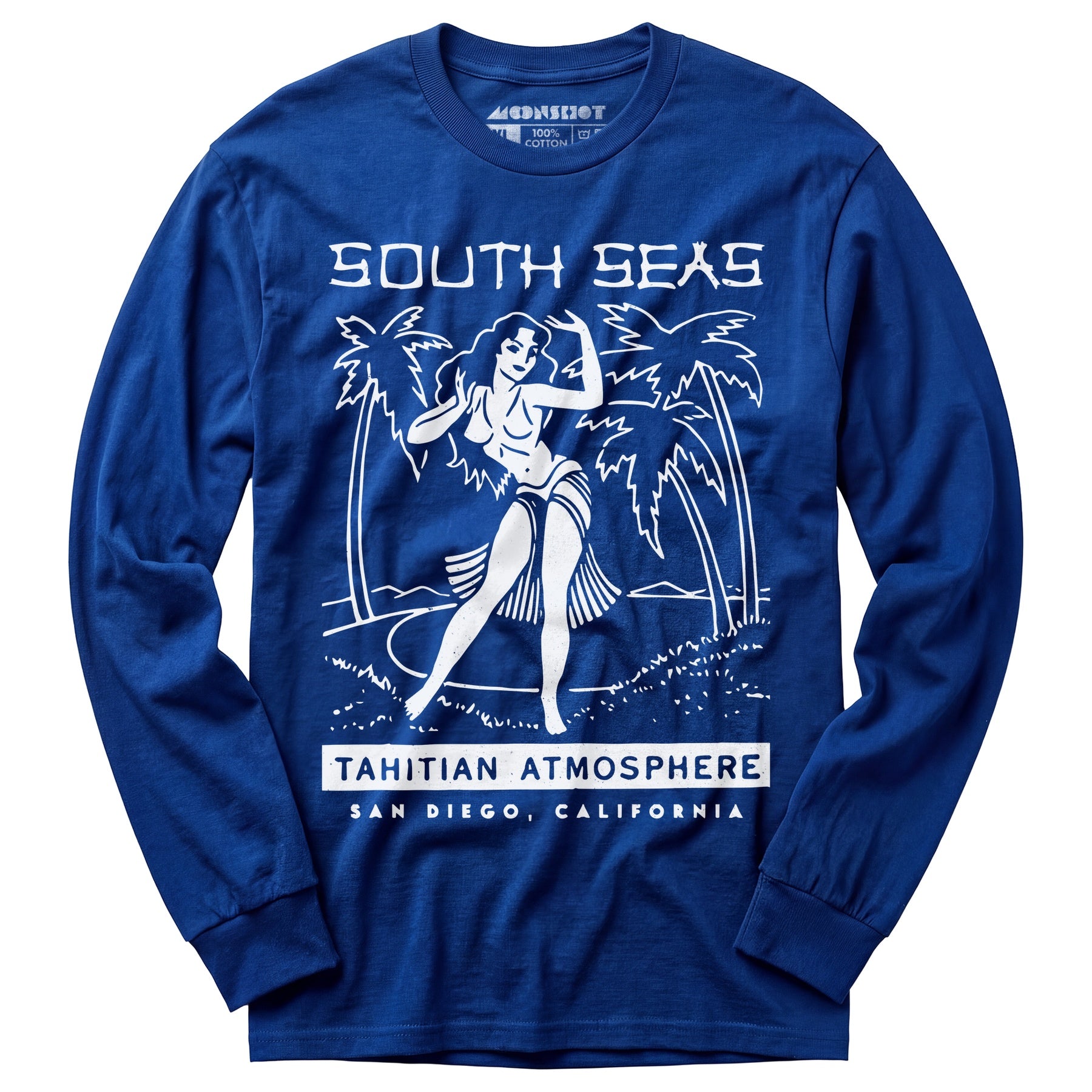 South Seas - San Diego, CA - Vintage Tiki Bar - Long Sleeve T-Shirt