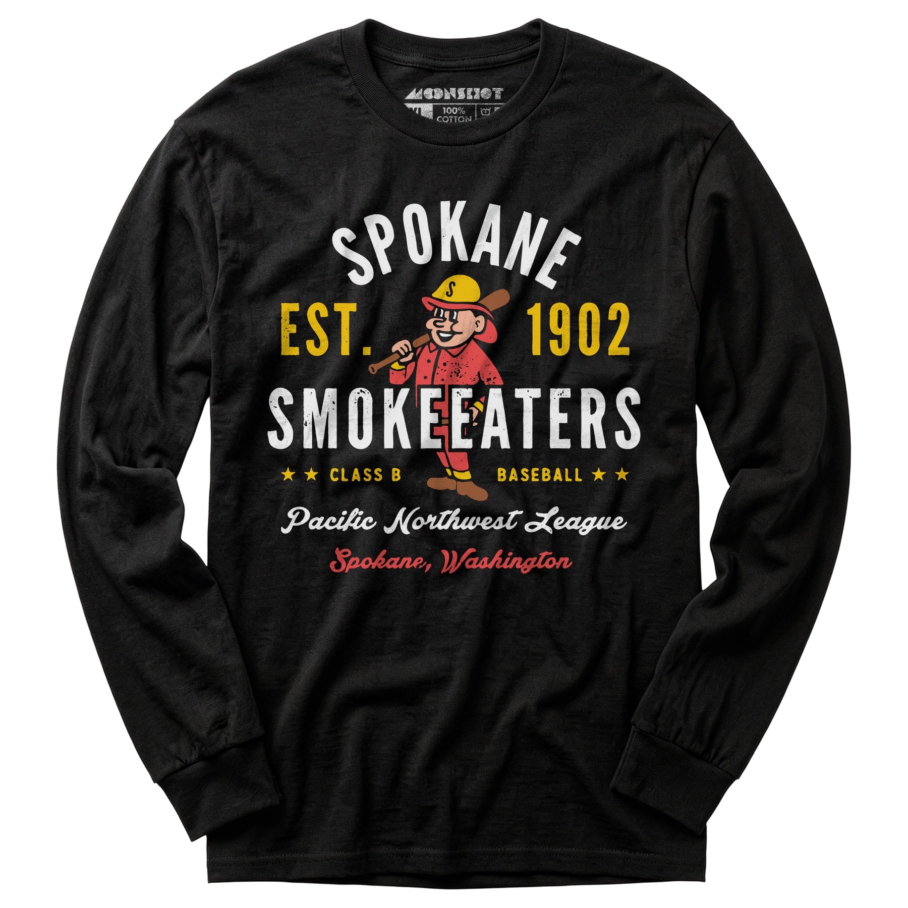 Spokane Smoke Eaters - Washington - Vintage Defunct Baseball Teams - Long Sleeve T-Shirt