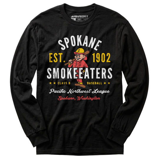 Spokane Smoke Eaters - Washington - Vintage Defunct Baseball Teams - Long Sleeve T-Shirt