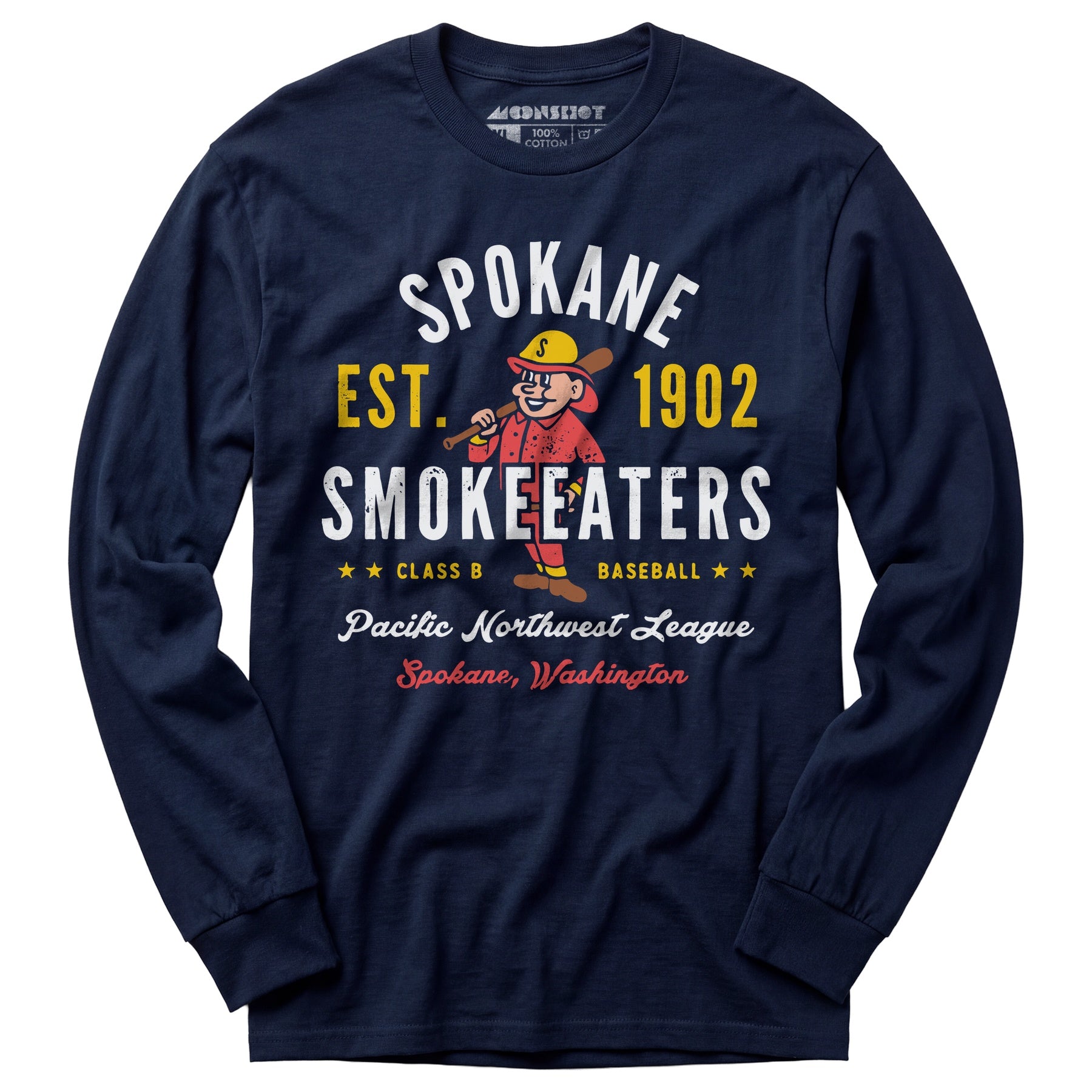 Spokane Smoke Eaters - Washington - Vintage Defunct Baseball Teams - Long Sleeve T-Shirt
