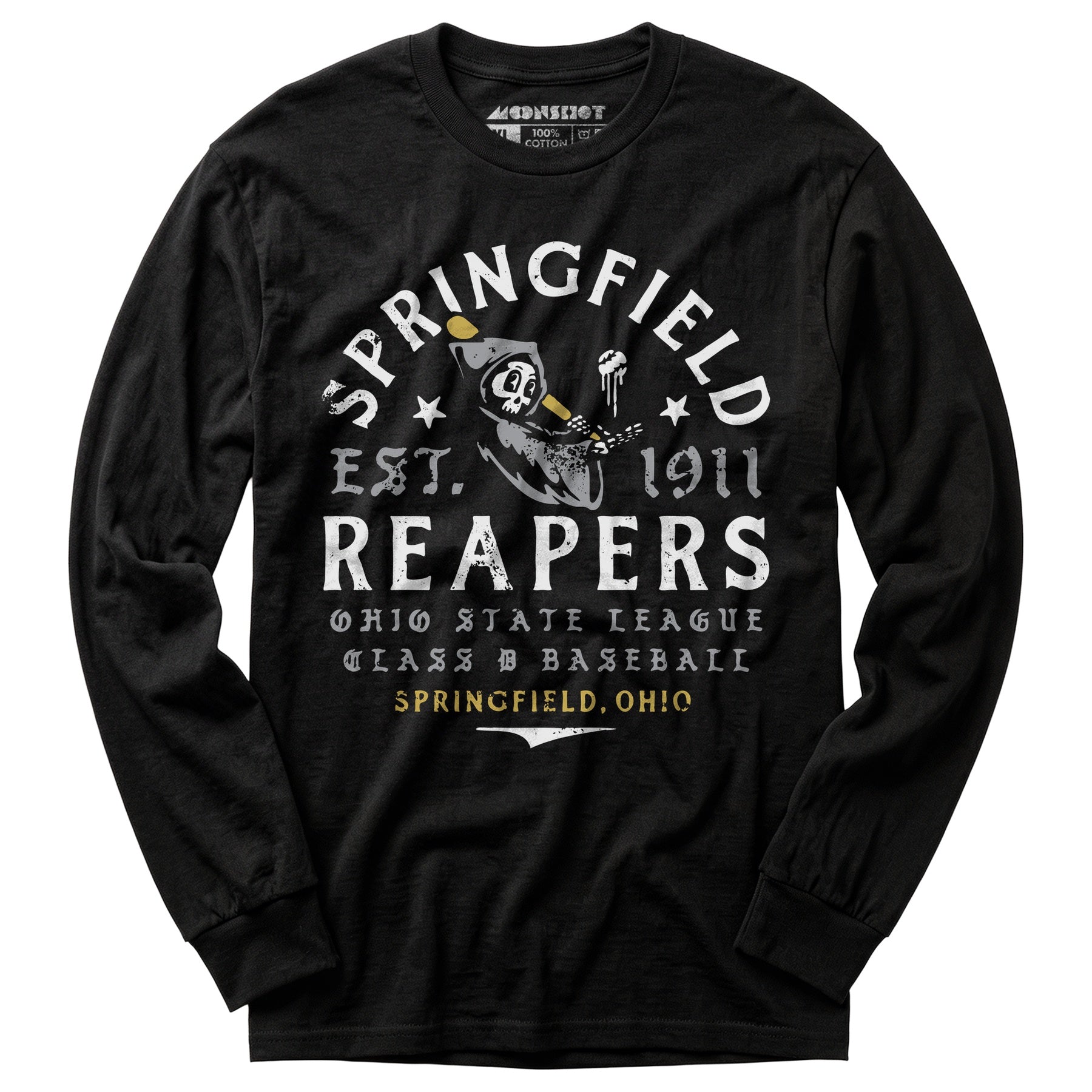 Springfield Reapers - Ohio - Vintage Defunct Baseball Teams - Long Sleeve T-Shirt
