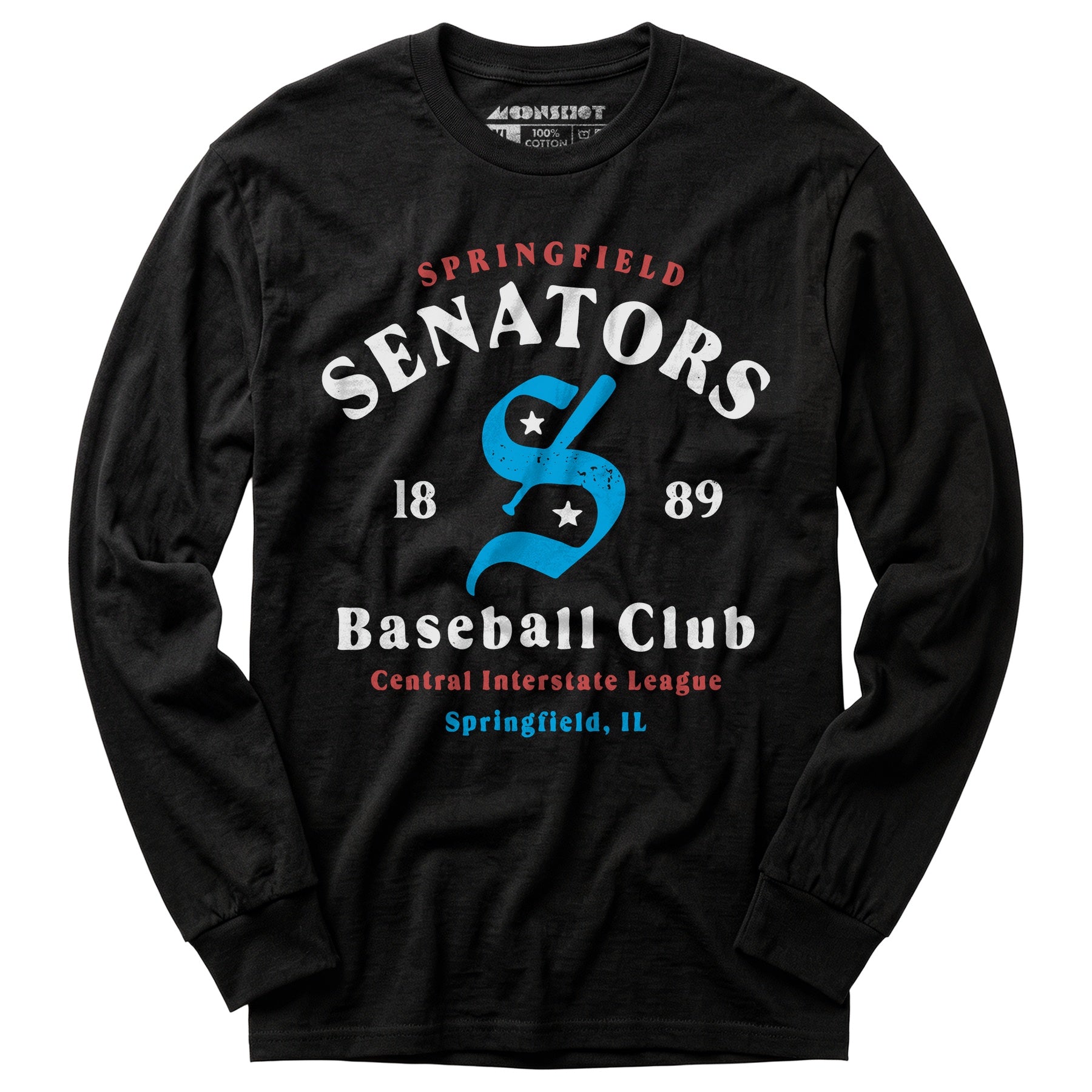 Springfield Senators - Illinois - Vintage Defunct Baseball Teams - Long Sleeve T-Shirt