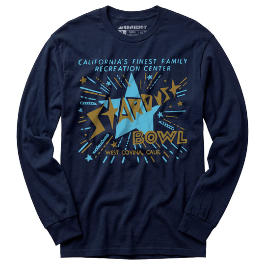 Stardust Bowl - West Covina, CA - Vintage Bowling Alley - Long Sleeve T-Shirt