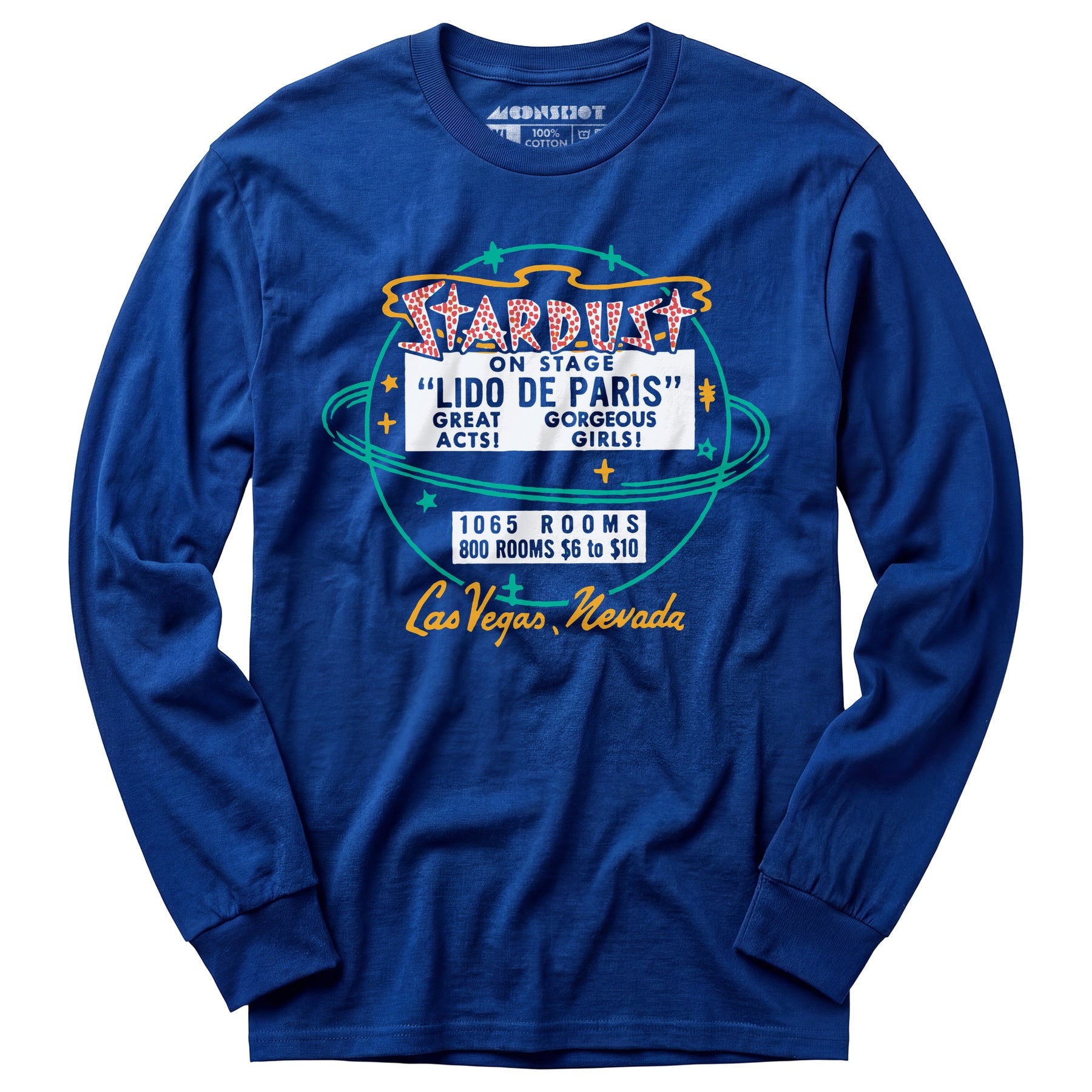 Stardust Lido De Paris - Vintage Las Vegas - Long Sleeve T-Shirt