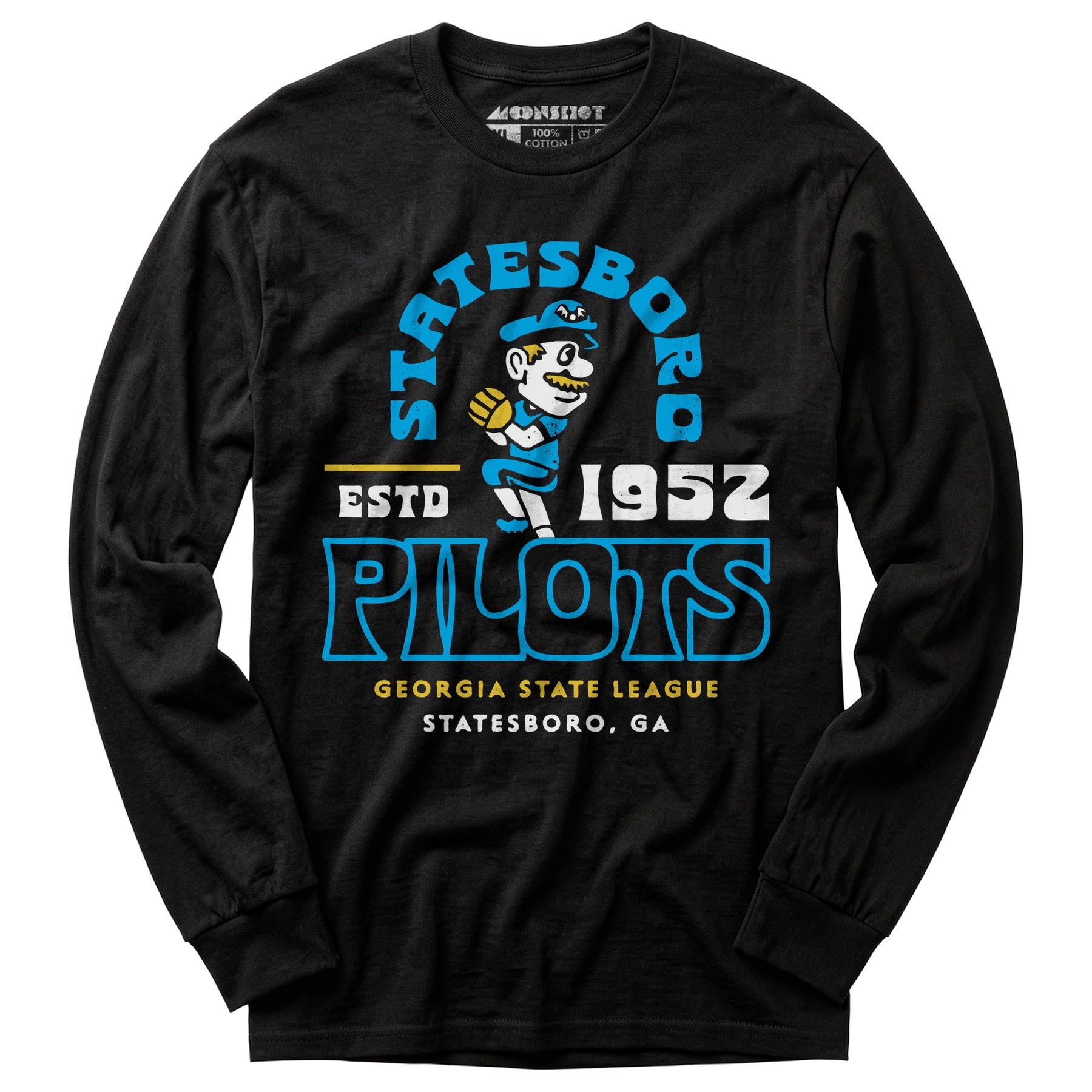 Statesboro Pilots - Georgia - Vintage Defunct Baseball Teams - Long Sleeve T-Shirt
