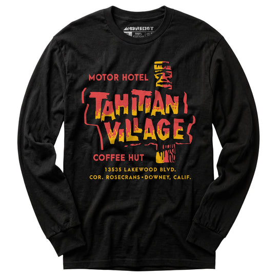 Tahitian Village - Downey, CA - Vintage Tiki Bar - Long Sleeve T-Shirt
