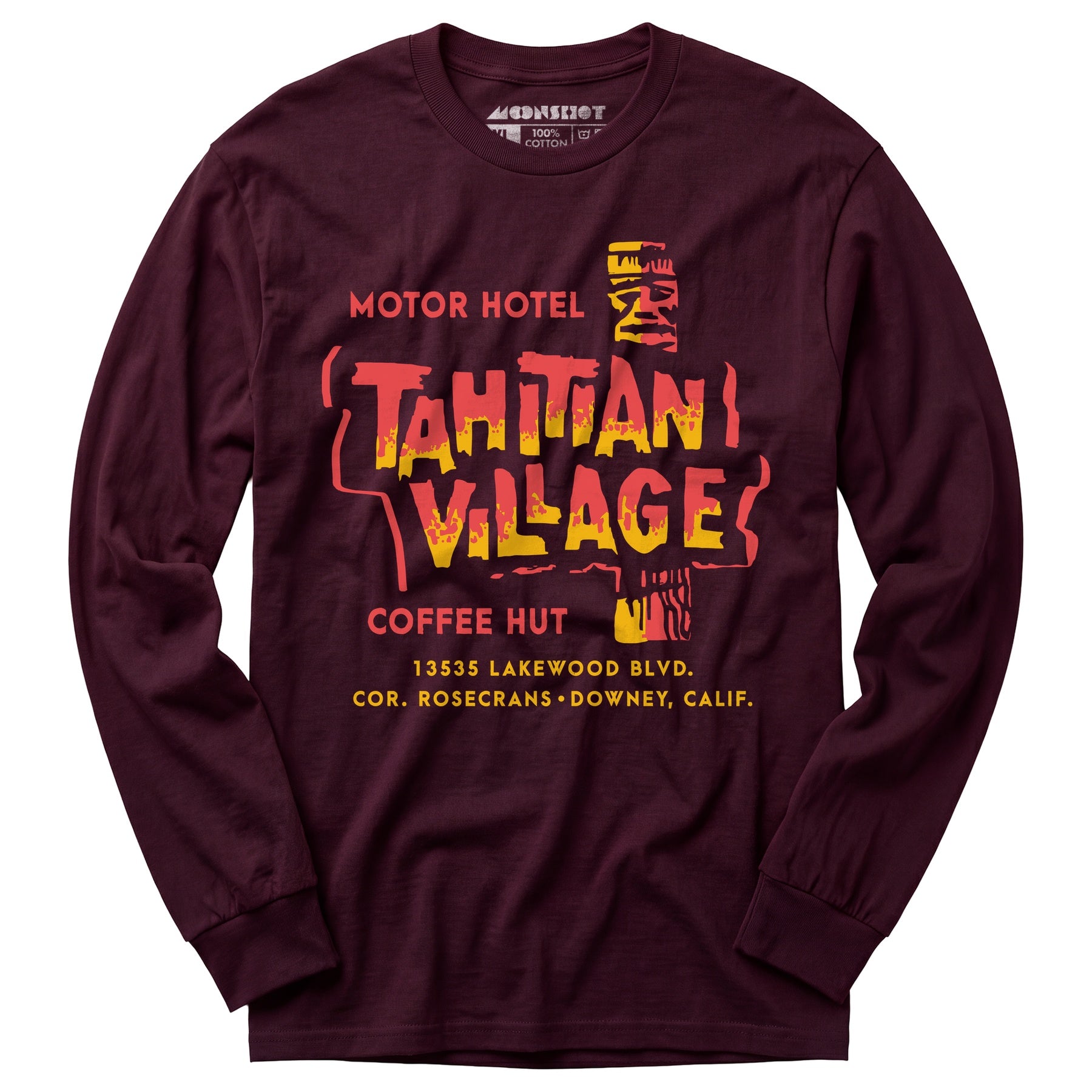 Tahitian Village - Downey, CA - Vintage Tiki Bar - Long Sleeve T-Shirt