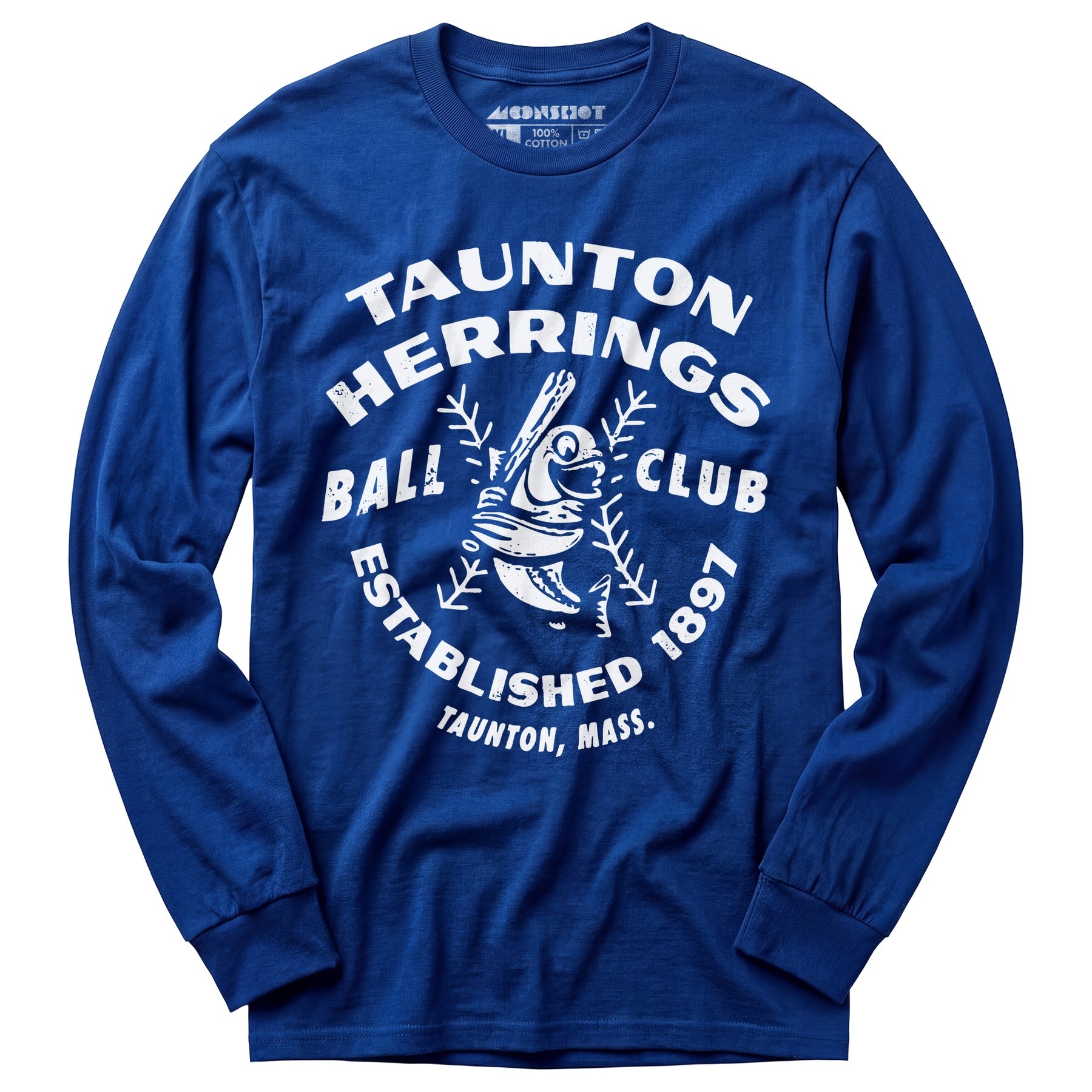 Taunton Herrings - Massachusetts - Vintage Defunct Baseball Teams - Long Sleeve T-Shirt
