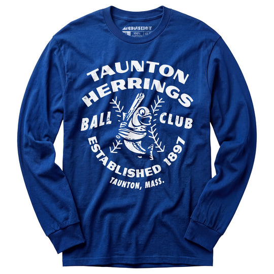 Taunton Herrings - Massachusetts - Vintage Defunct Baseball Teams - Long Sleeve T-Shirt