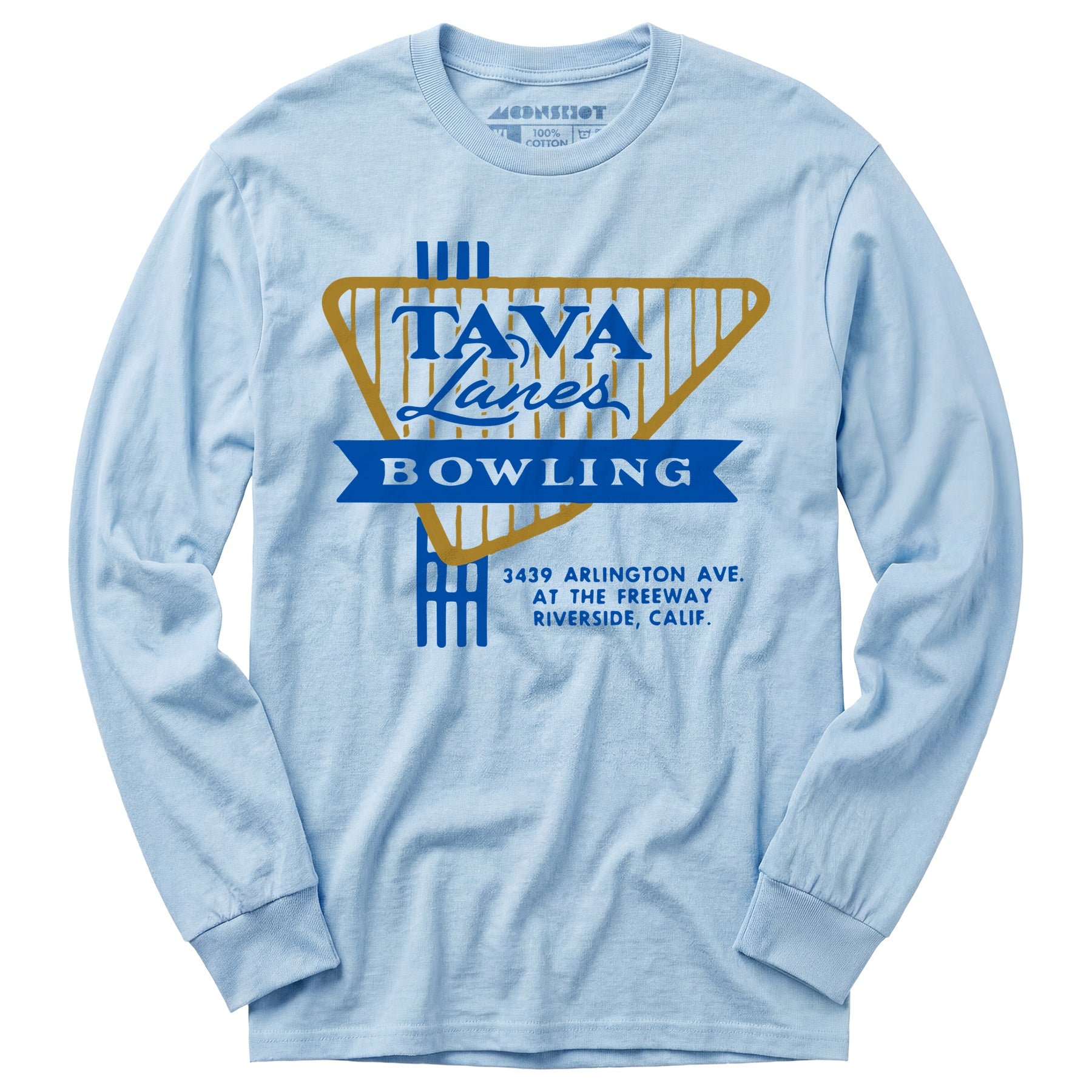 Tava Lanes - Riverside, CA - Vintage Bowling Alley - Long Sleeve T-Shirt