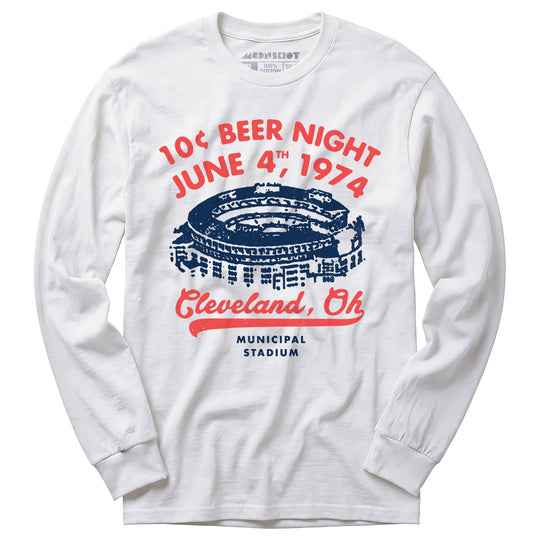 Ten Cent Beer Night - Cleveland Ohio - Long Sleeve T-Shirt