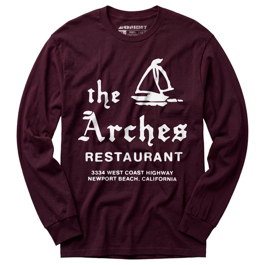 The Arches - Newport Beach, CA - Vintage Restaurant - Long Sleeve T-Shirt