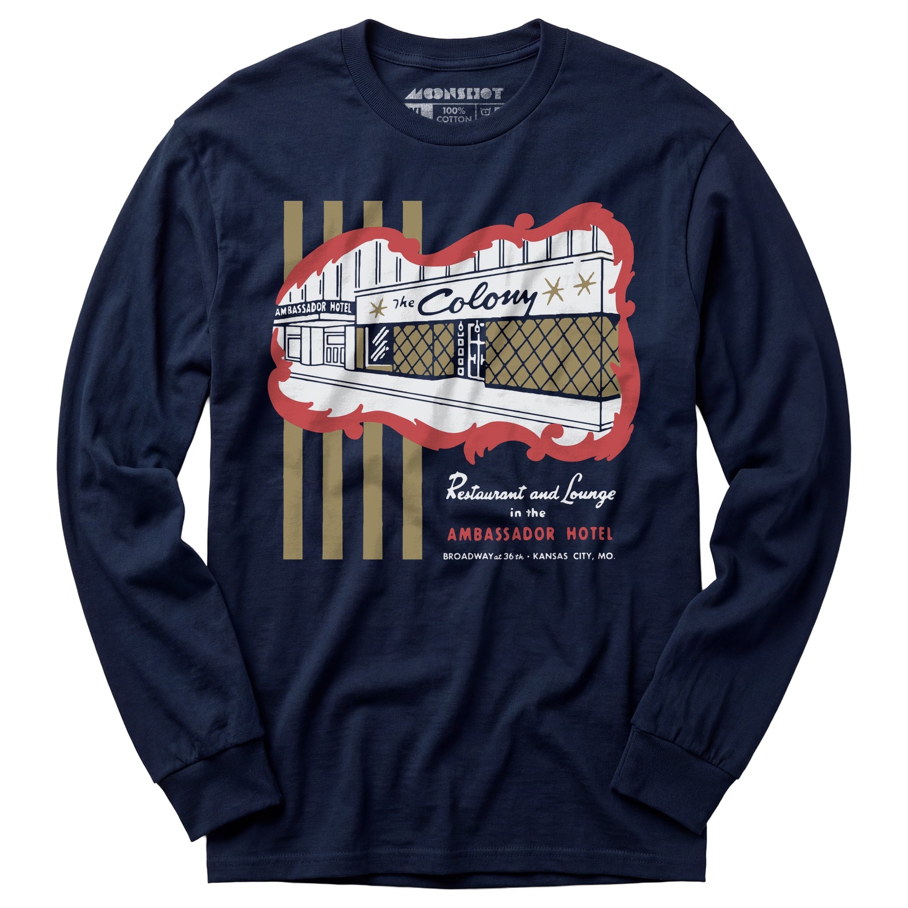The Colony - Kansas City, MO - Vintage Restaurant - Long Sleeve T-Shirt