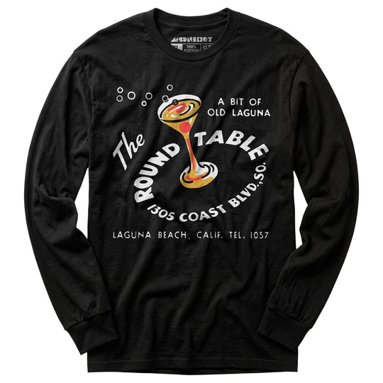 The Round Table - Laguna Beach, CA - Vintage Restaurant - Long Sleeve T-Shirt