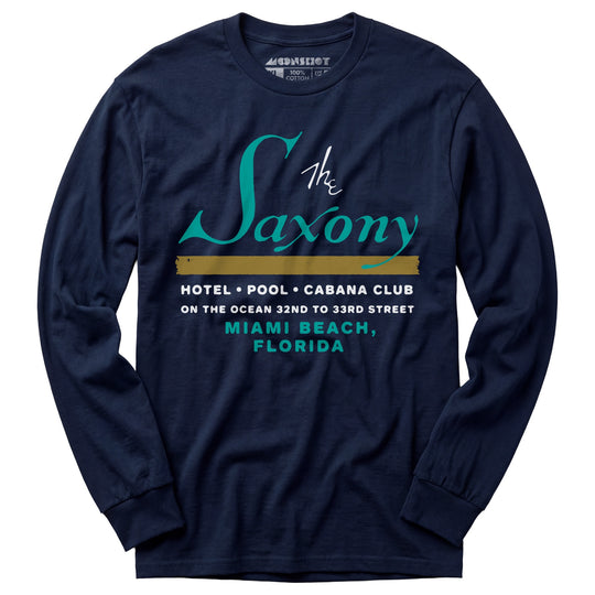 The Saxony - Miami Beach, FL - Vintage Hotel - Long Sleeve T-Shirt