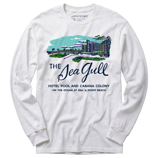 The Sea Gull - Miami, FL - Vintage Hotel - Long Sleeve T-Shirt