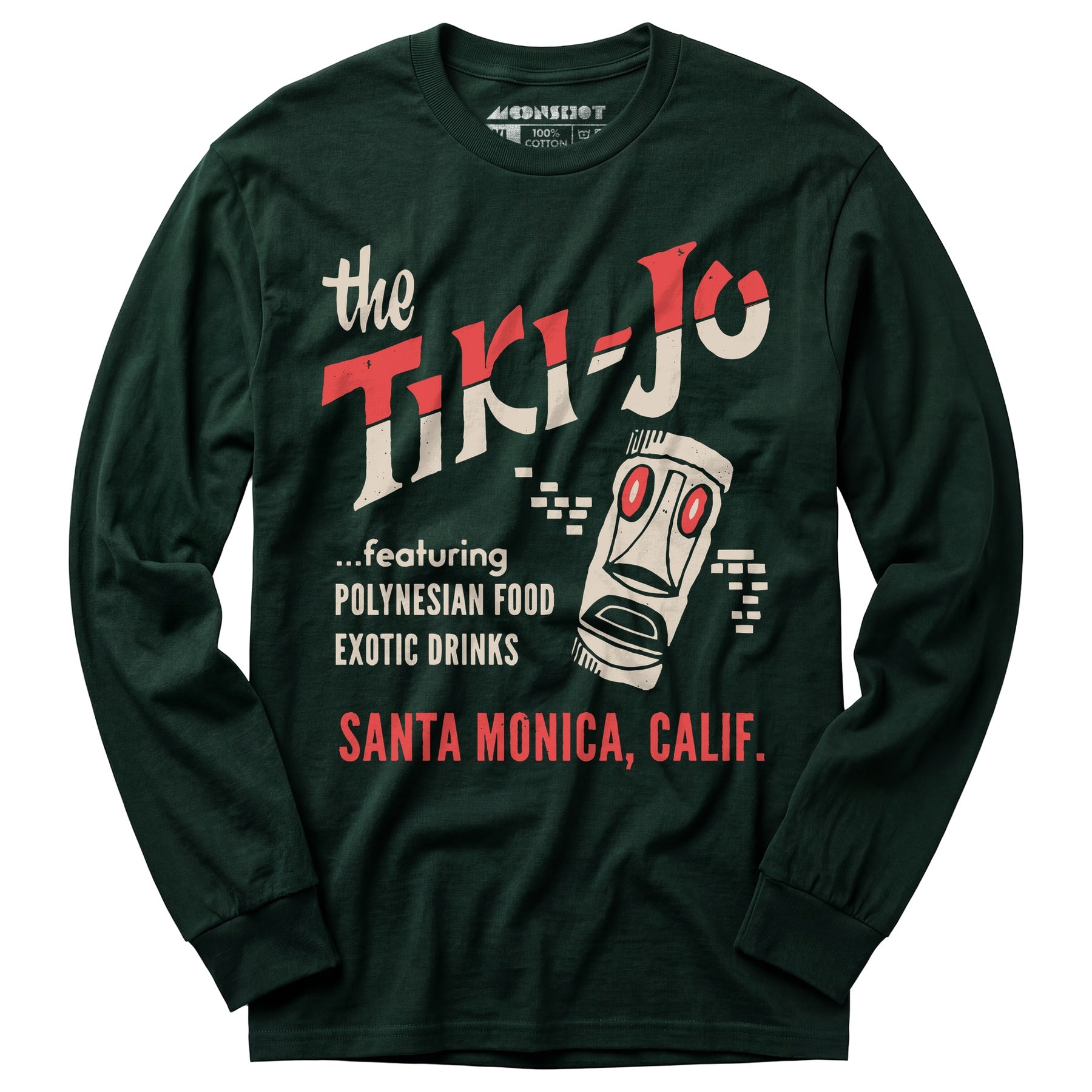 The Tiki-Jo - Santa Monica, CA - Vintage Tiki Bar - Long Sleeve T-Shirt