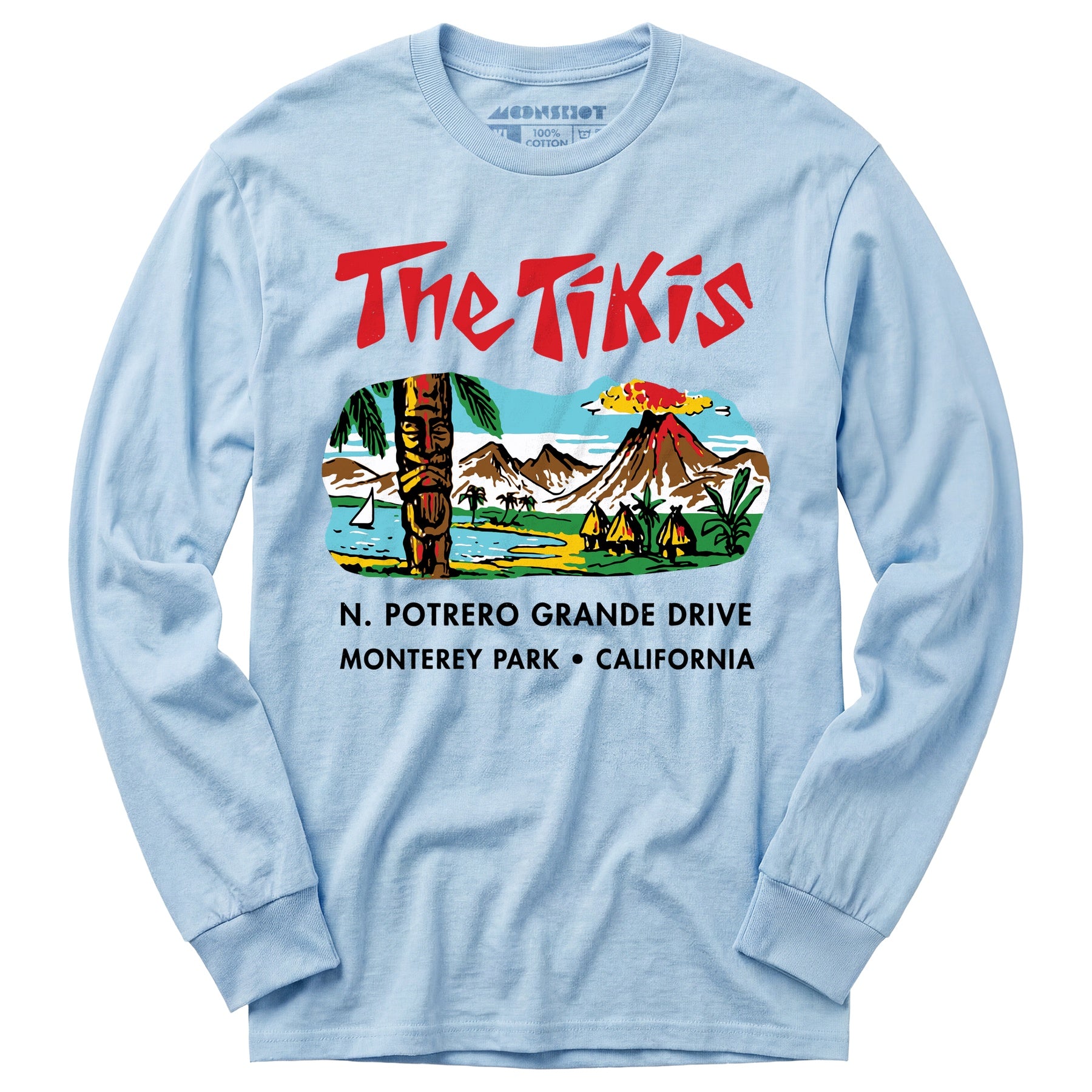 The Tikis - Monterey Park CA - Vintage Tiki Bar - Long Sleeve T-Shirt