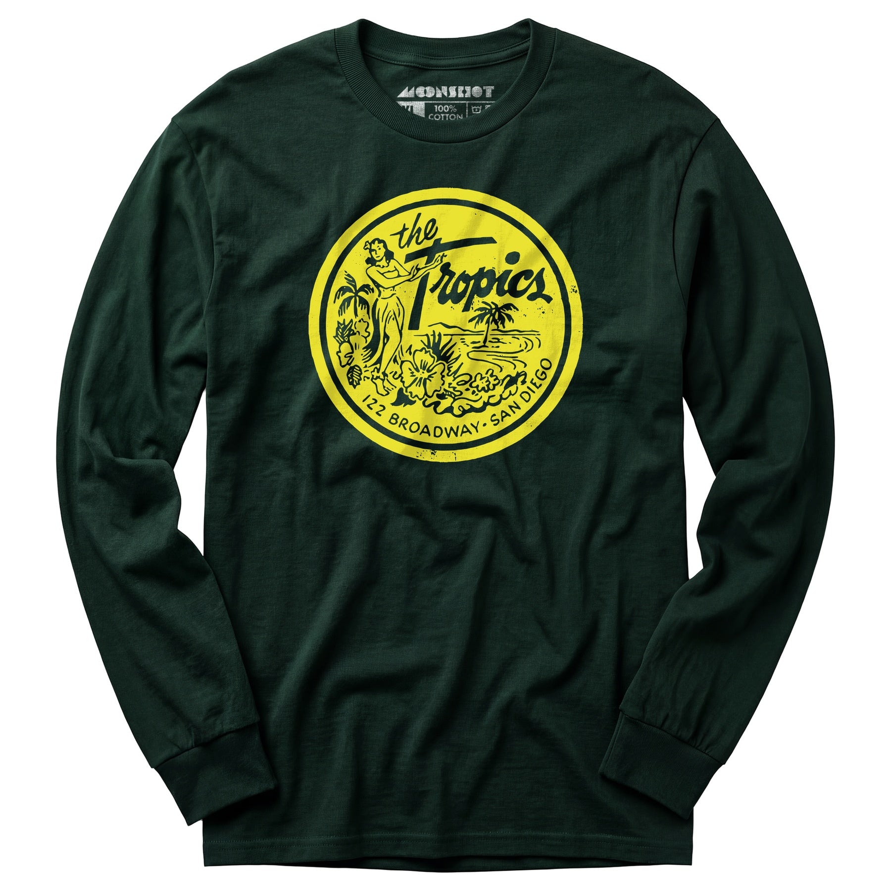 The Tropics - San Diego, CA - Vintage Tiki Bar - Long Sleeve T-Shirt