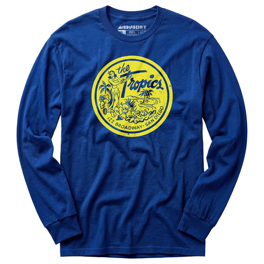 The Tropics - San Diego, CA - Vintage Tiki Bar - Long Sleeve T-Shirt