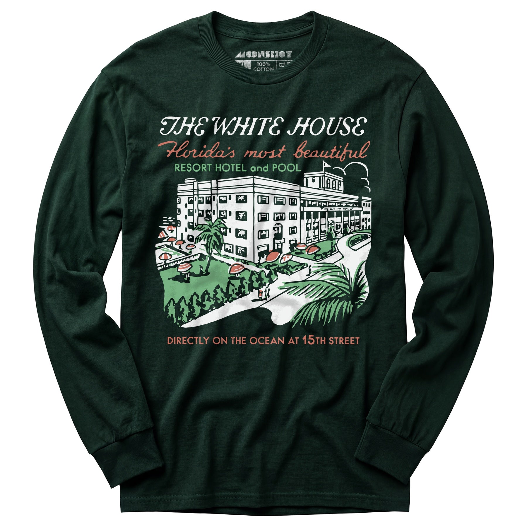 The White House - Miami, FL - Vintage Hotel - Long Sleeve T-Shirt