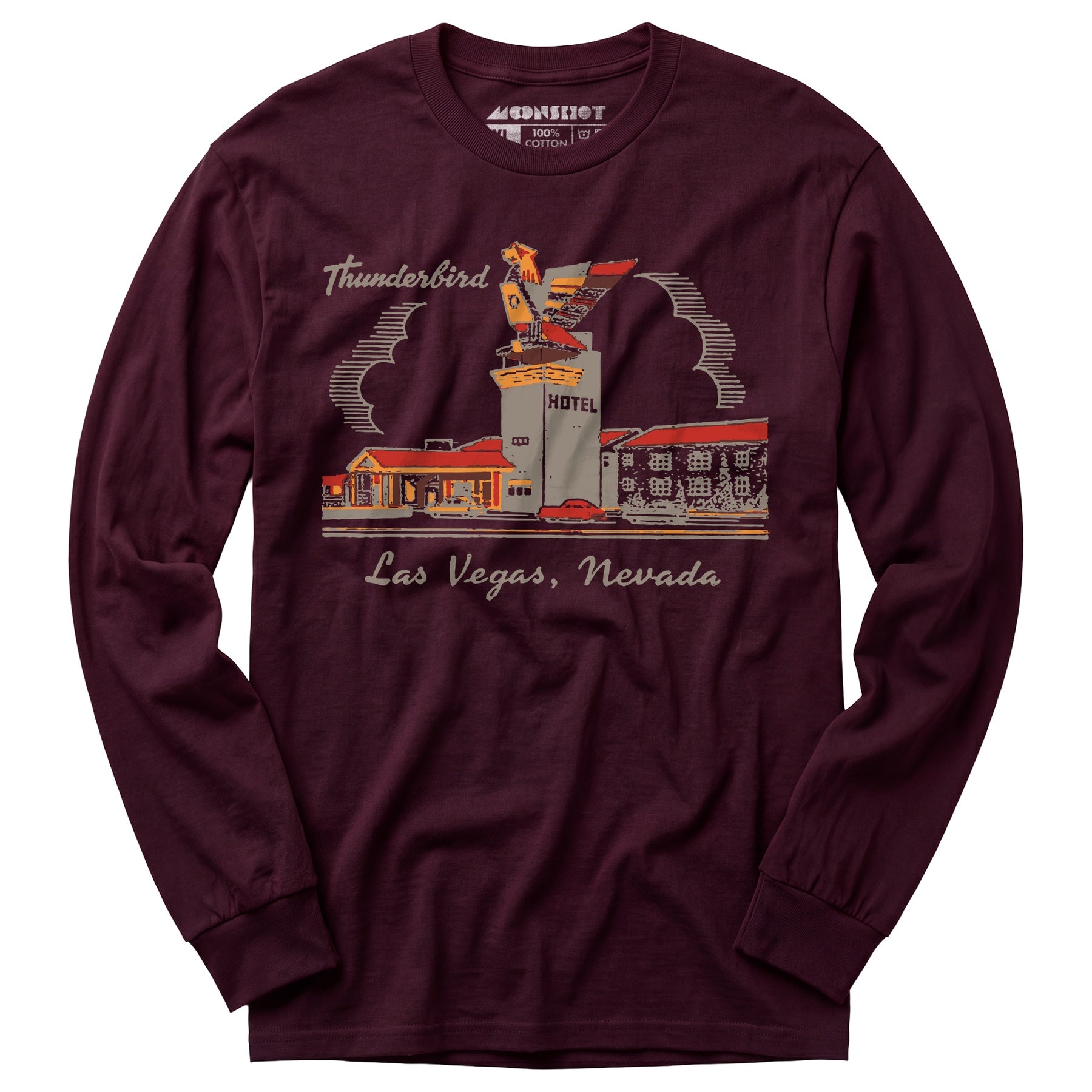 Thunderbird Hotel v2 - Vintage Las Vegas - Long Sleeve T-Shirt