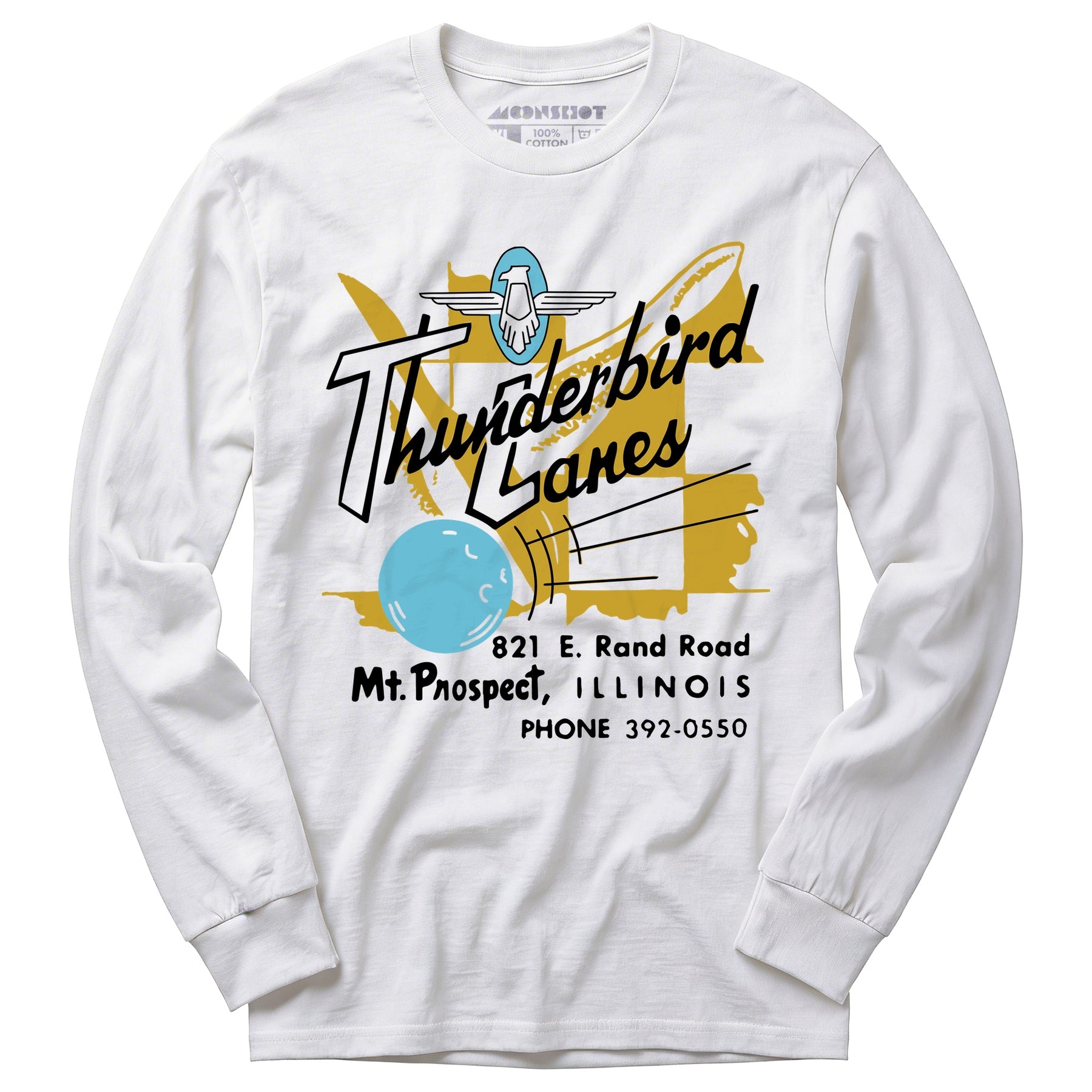 Thunderbird Lanes - Mt. Prospect, IL - Vintage Bowling Alley - Long Sleeve T-Shirt