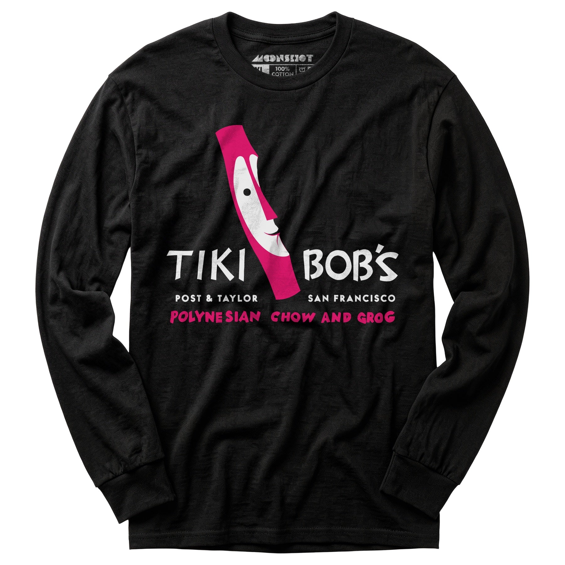 Tiki Bob's - San Francisco, CA - Vintage Tiki Bar - Long Sleeve T-Shirt