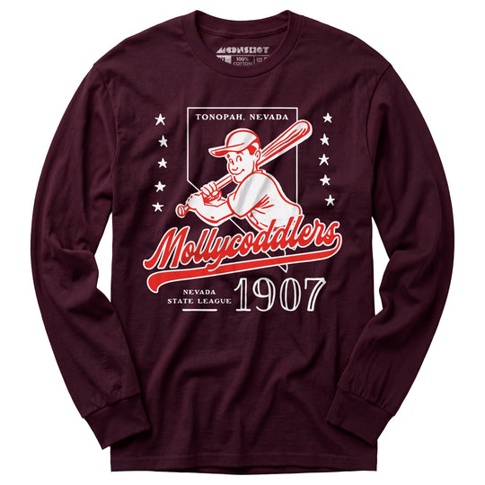 Tonopah Mollycoddlers - Nevada - Vintage Defunct Baseball Teams - Long Sleeve T-Shirt