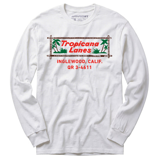 Tropicana Lanes - Inglewood, CA - Vintage Bowling Alley - Long Sleeve T-Shirt