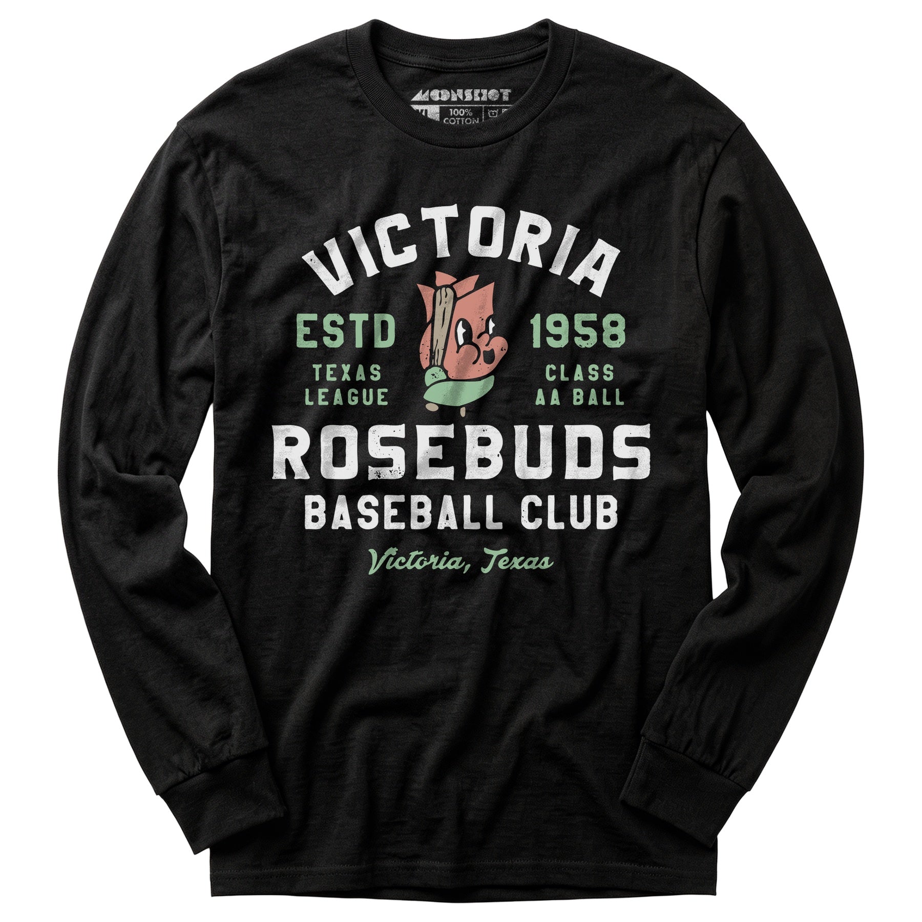Victoria Rosebuds - Texas - Vintage Defunct Baseball Teams - Long Sleeve T-Shirt
