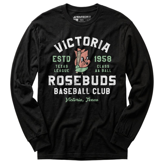 Victoria Rosebuds - Texas - Vintage Defunct Baseball Teams - Long Sleeve T-Shirt