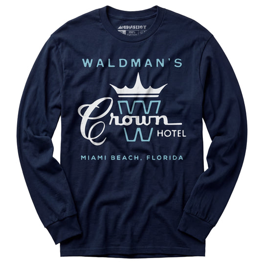 Waldman's Crown Hotel - Miami, FL - Vintage Hotel - Long Sleeve T-Shirt