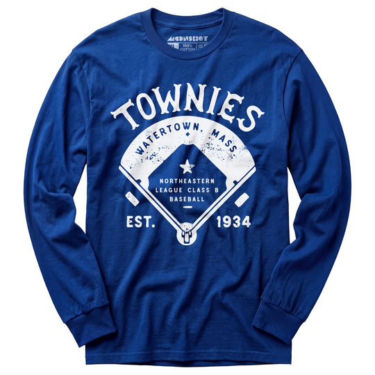 Watertown Townies - Massachusetts - Vintage Defunct Baseball Teams - Long Sleeve T-Shirt