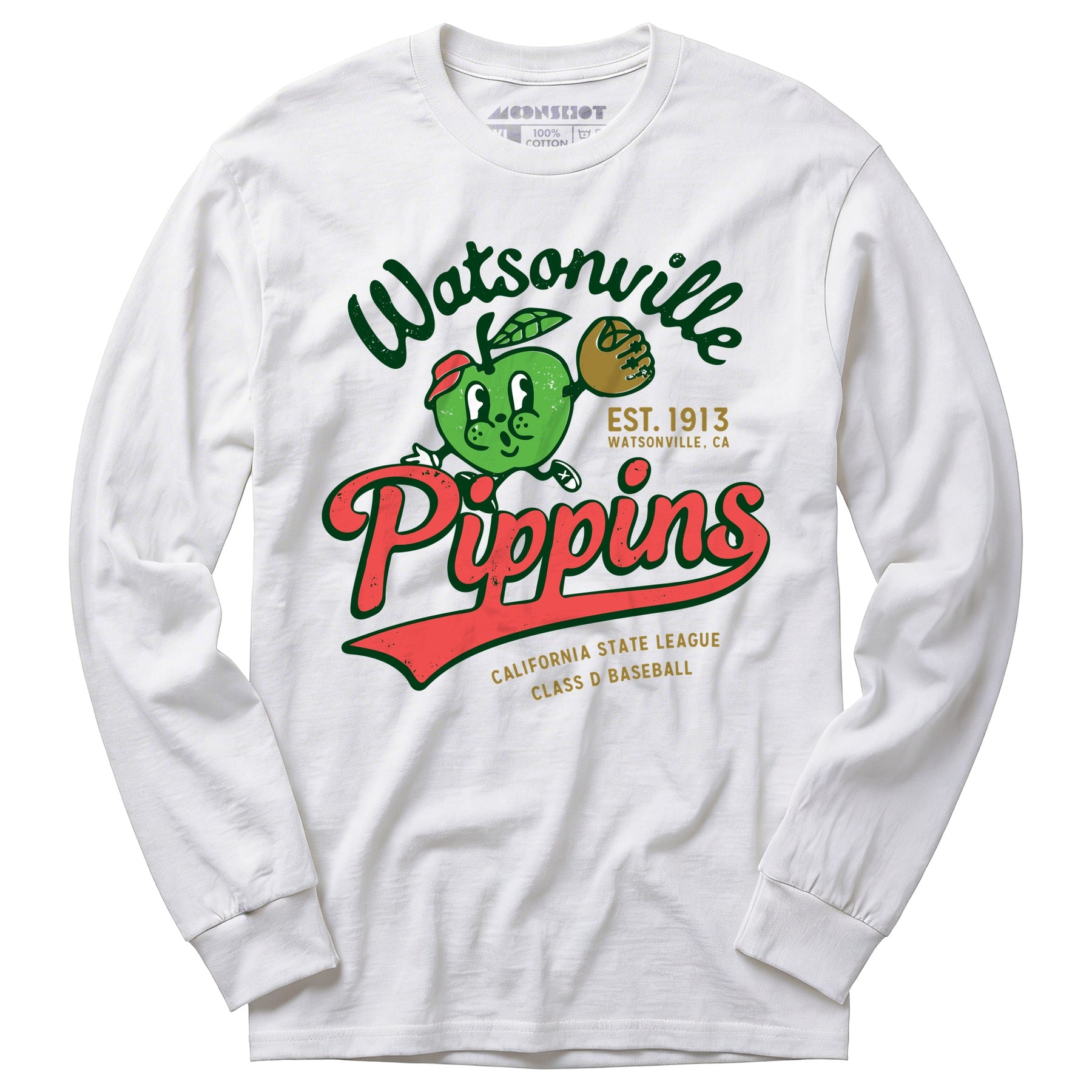 Watsonville Pippins - California - Vintage Defunct Baseball Teams - Long Sleeve T-Shirt