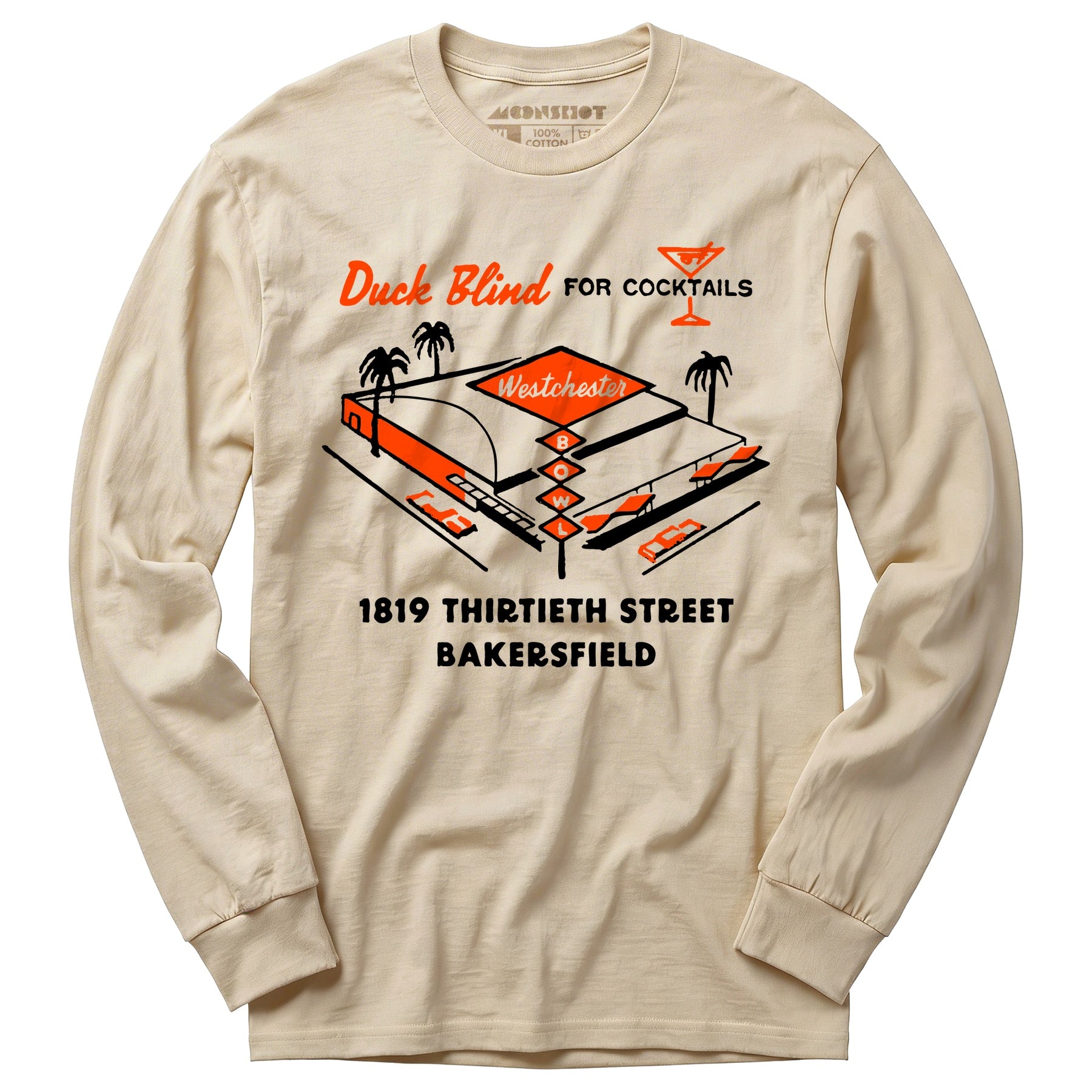 Westchester Bowl v2 - Bakersfield, CA - Vintage Bowling Alley - Long Sleeve T-Shirt