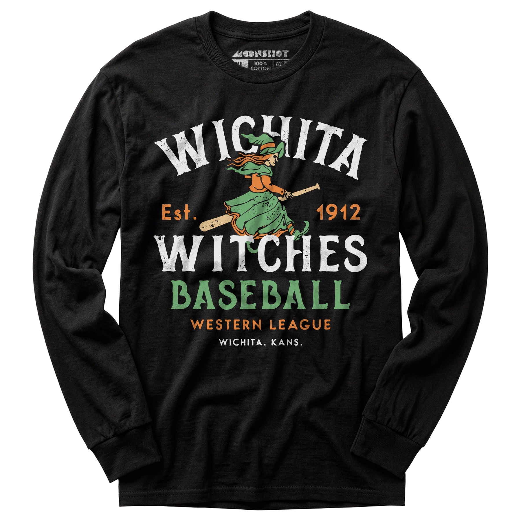 Wichita Witches - Kansas - Vintage Defunct Baseball Teams - Long Sleeve T-Shirt