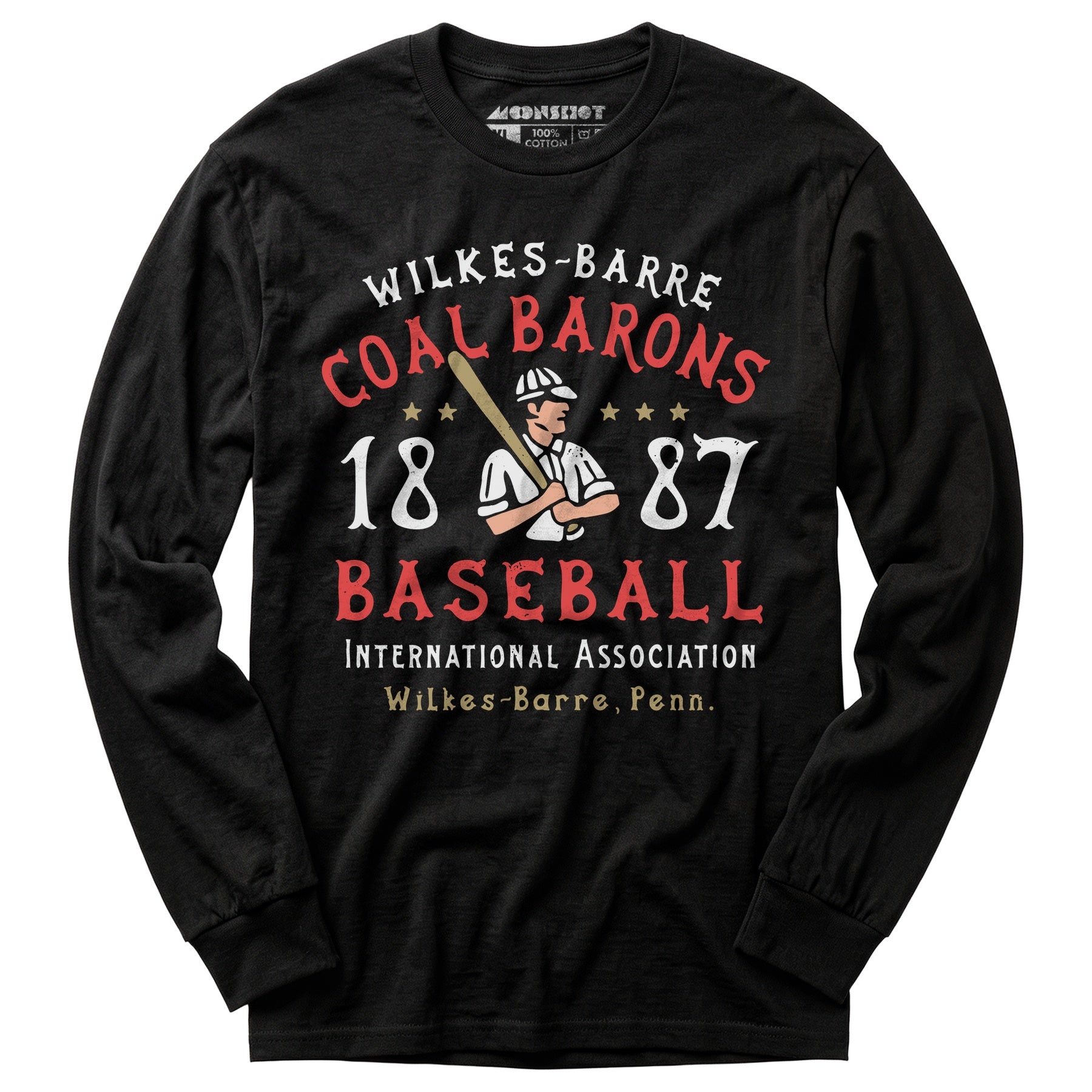 Wilkes-Barre Coal Barons - Pennsylvania - Vintage Defunct Baseball Teams - Long Sleeve T-Shirt