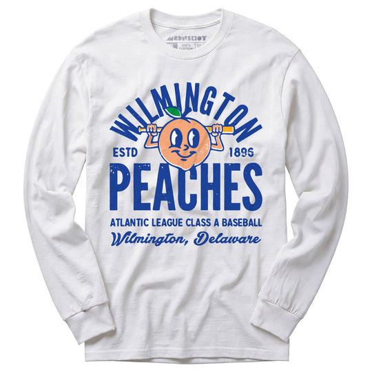 Wilmington Peaches - Delaware - Vintage Defunct Baseball Teams - Long Sleeve T-Shirt