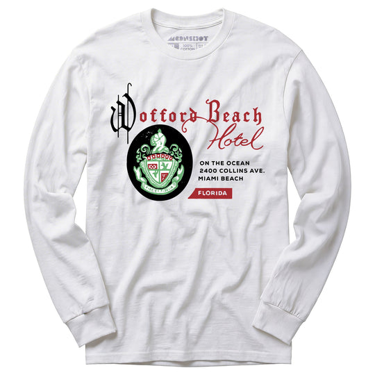 Wofford Beach Hotel - Miami, FL - Vintage Hotel - Long Sleeve T-Shirt