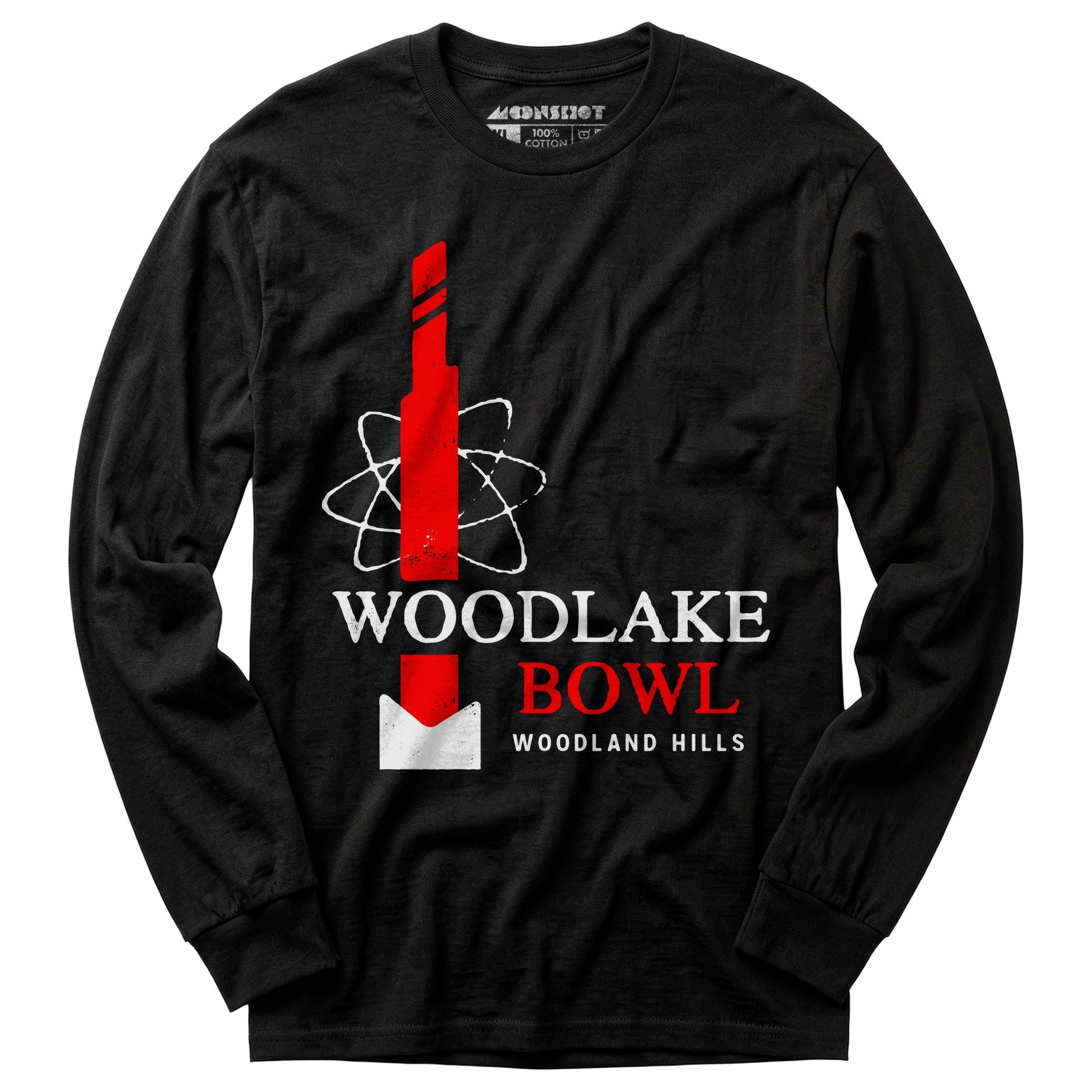 Woodlake Bowl - Woodland Hills, CA - Vintage Bowling Alley - Long Sleeve T-Shirt