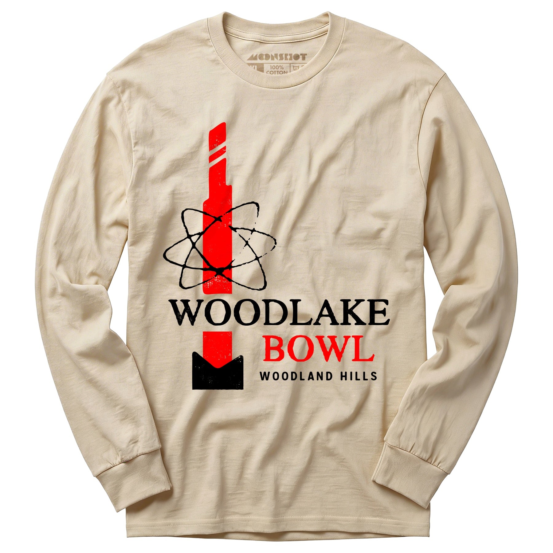 Woodlake Bowl - Woodland Hills, CA - Vintage Bowling Alley - Long Sleeve T-Shirt