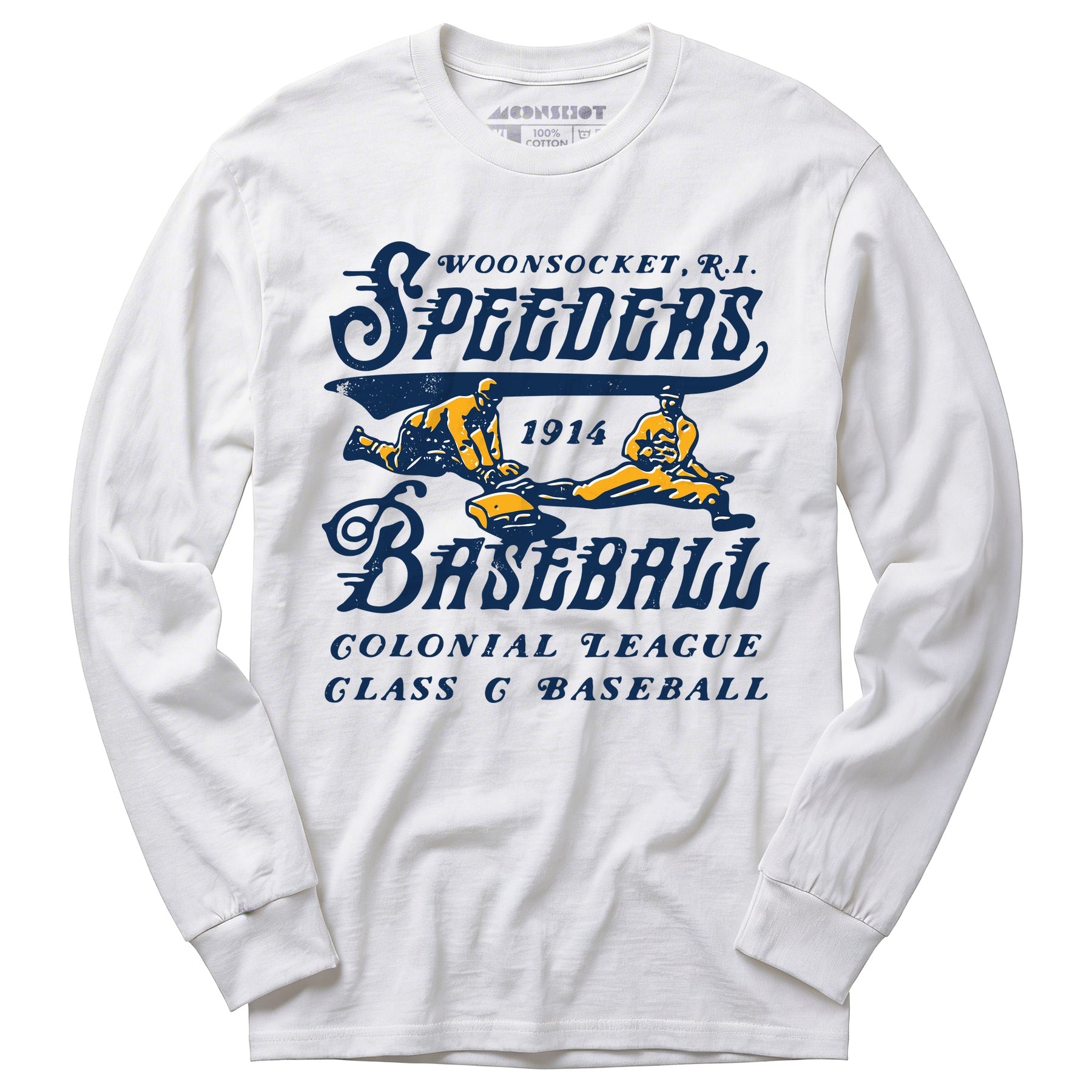 Woonsocket Speeders - Rhode Island - Vintage Defunct Baseball Teams - Long Sleeve T-Shirt